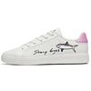 Fashion Slip Resistant Abrasion Resistant Low Top Skateboard Shoes Women's Ivory White Pink Purple 122028066-4