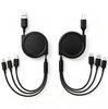 Retractable Macaron 3-in-1 Fast Charging Cable with Custom Logo