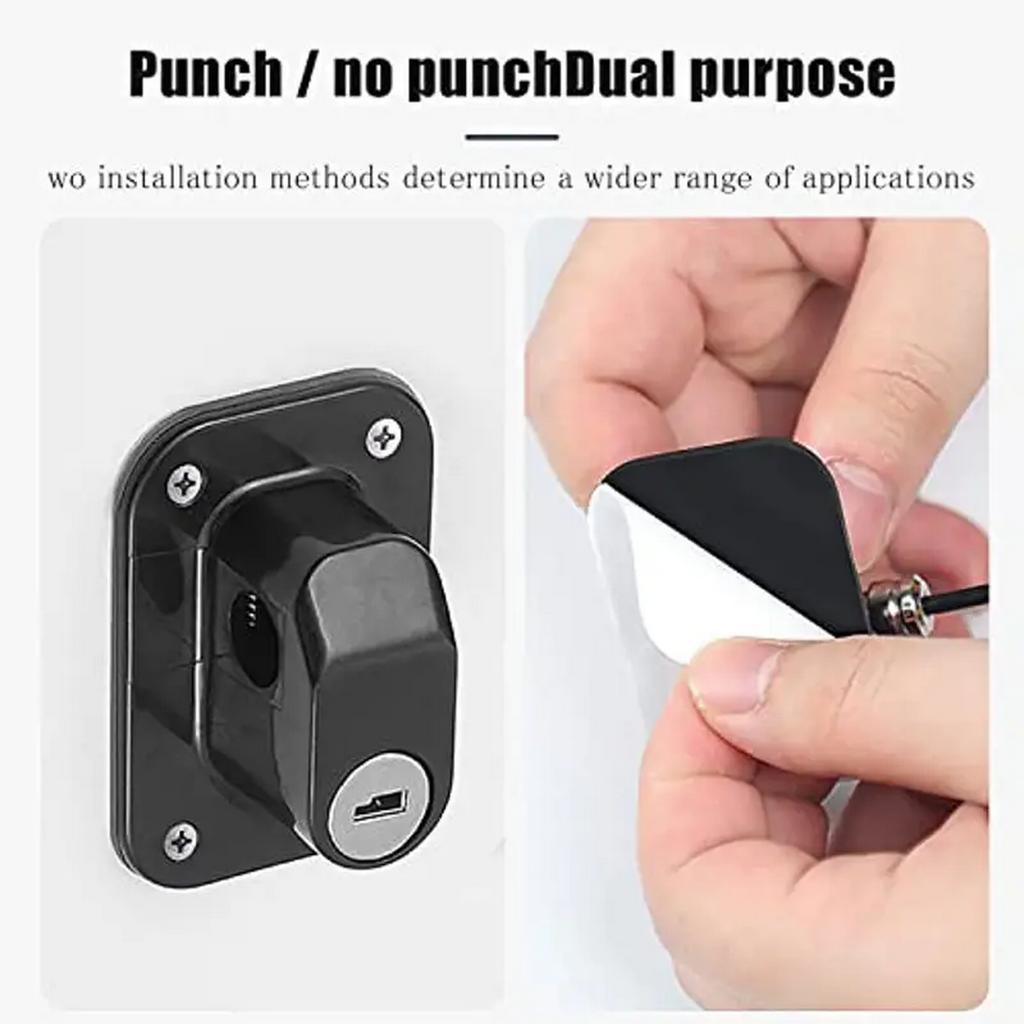 Punch-Free Child Safety Lock Easy Install Refrigerator Stoper for Windows & Sliding Doors Child Protection Buckle Lock