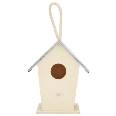 Casetta per uccelli in legno da appendere Nido per la riproduzione Gabbia per nidificazione Scatola per accessori decorativi da giardino esterno
