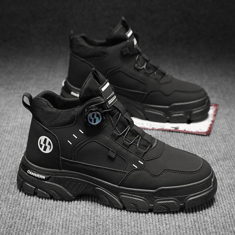 High-top Martin Boots Men's Shoes Autumn New Tooling Shoes Men's Trendy Versatile Platform Sports Shoes Casual Short Boots