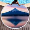 Japanese Mount Fuji Round Beach Towel,Snow Mountain Sand Free Lightweight Beach Blanket,Absorbent Quick Dry Pool Towel Yoga Mat