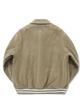 COVERNAT Preppy Corduroy Varsity Jacket Beige