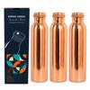 Nirmal Ganga Pure Copper Water Bottle Set - 1 Litre Each, Premium Plain Design, Superior Shudh Tamba Quality//Pack of 3