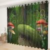 Forest Mushroom Curtain Cloth Bedroom Living Room Balcony Blackout Curtain Office Hotel Insulation Curtain