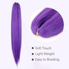 Purple Braiding Hair Extensions, Synthetic Pre-Stretched Purple Braiding Hair for Braids Cosplay Halloween Stage Performances