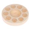 Round Wooden Essential Oil Display Stand Holder Organizer Shelf Rack 10Slot