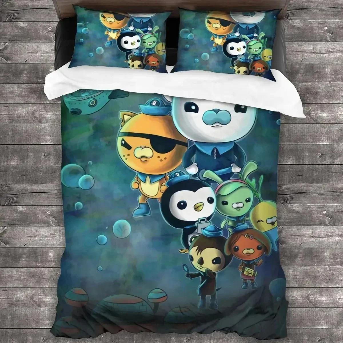 Anime Octonauts Bedding Set Boys Girls Twin Queen Size Duvet Cover
