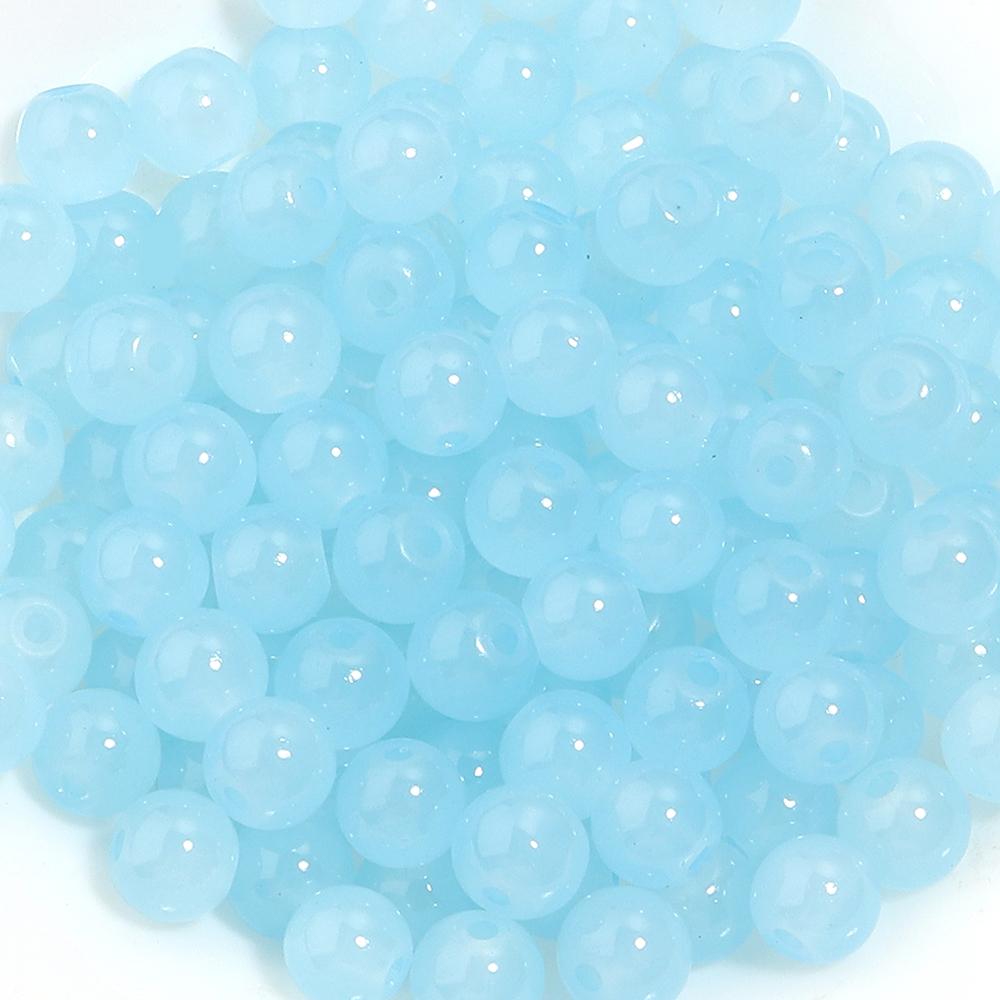60pcs 8mm Glass Beads Colorful Round Loose Spacer Beads for Jewelry Making DIY Necklace Bracelets Earrings Key Chain Accessories