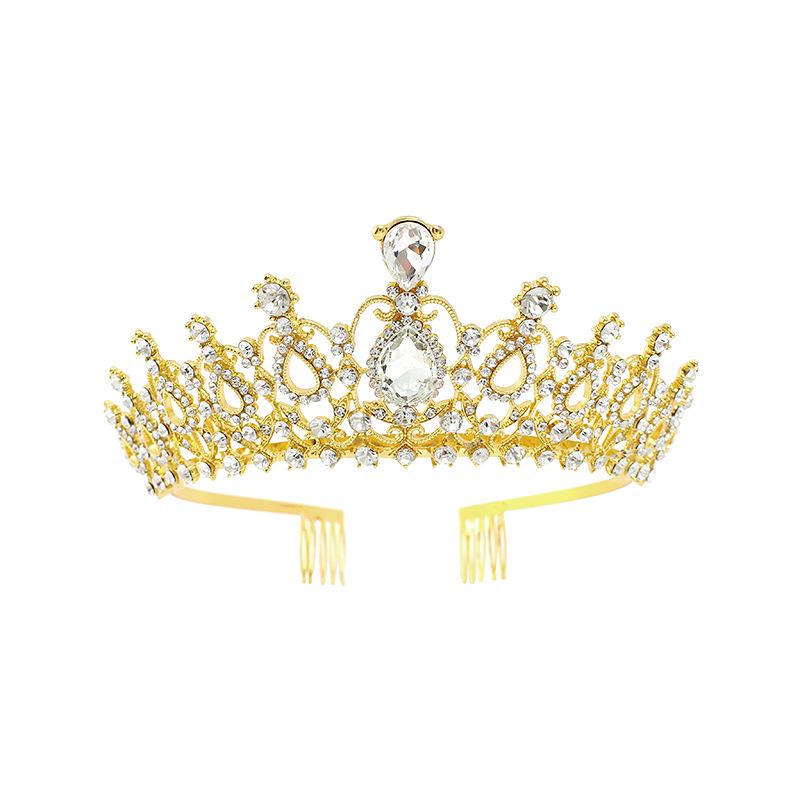 European American Birthday Party Crown & Strap Bride Wedding Dress Accessories