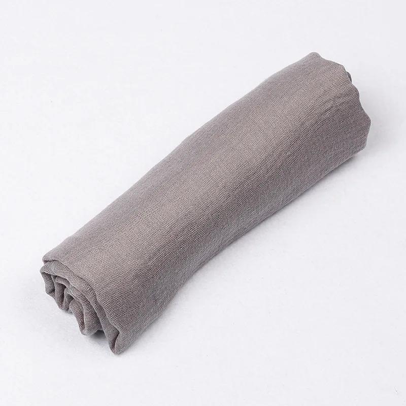 185*90cm Candy Color Cotton Linen Long Scarf Hijab Pashmina Lady Shawls Wraps Head Scarves Neck Bandana Men Scarf/Black Scarves