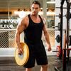 European and American summer fitness training vest men's solid color I-shaped vest men's