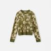 Broadcast Jacquard Textured Round Neck Sweater