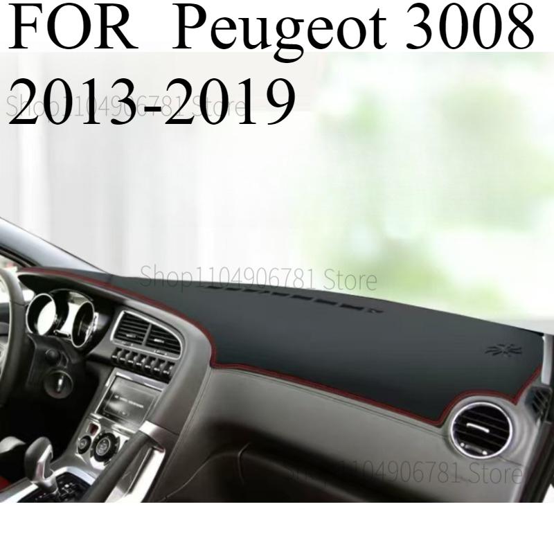FOR  Peugeot 3008 2013-  Car Dash Mat Dashmat Dashboard Mat Cover Sun Shade Dash Board Cover Carpet  Accessories
