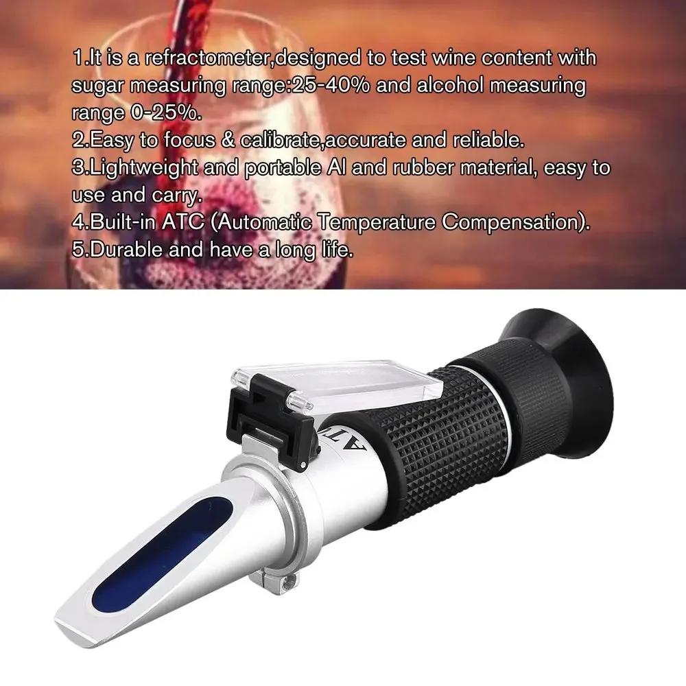 Portable Refractometer Liquor Brewing Alcohol Concentration Detector for Household Handheld 0-32 Fruit Sugar Meter Refractometer