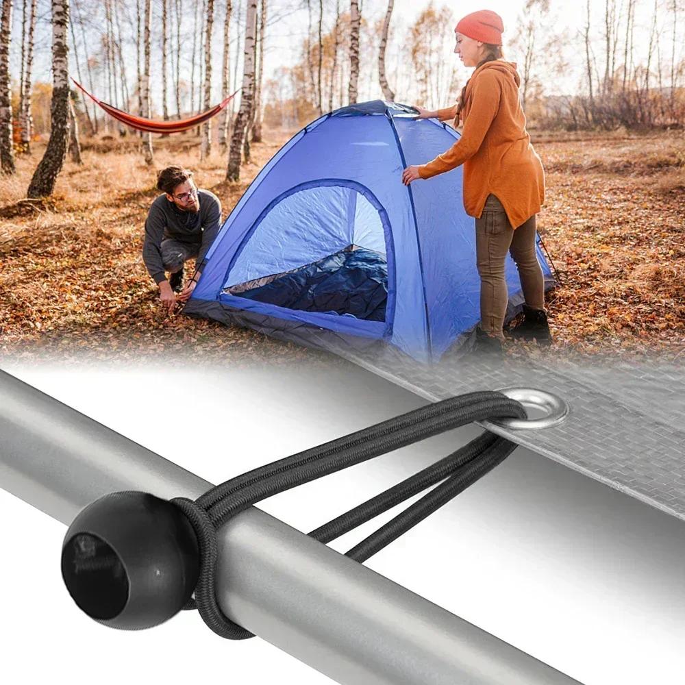 5/30Pcs Outdoor Elastic Ball Rope Bungee Cords Portable Tent Fixing Tarpaulin Awning Canopy Heavy Duty Tarp Tie Down for Shelter Cargo