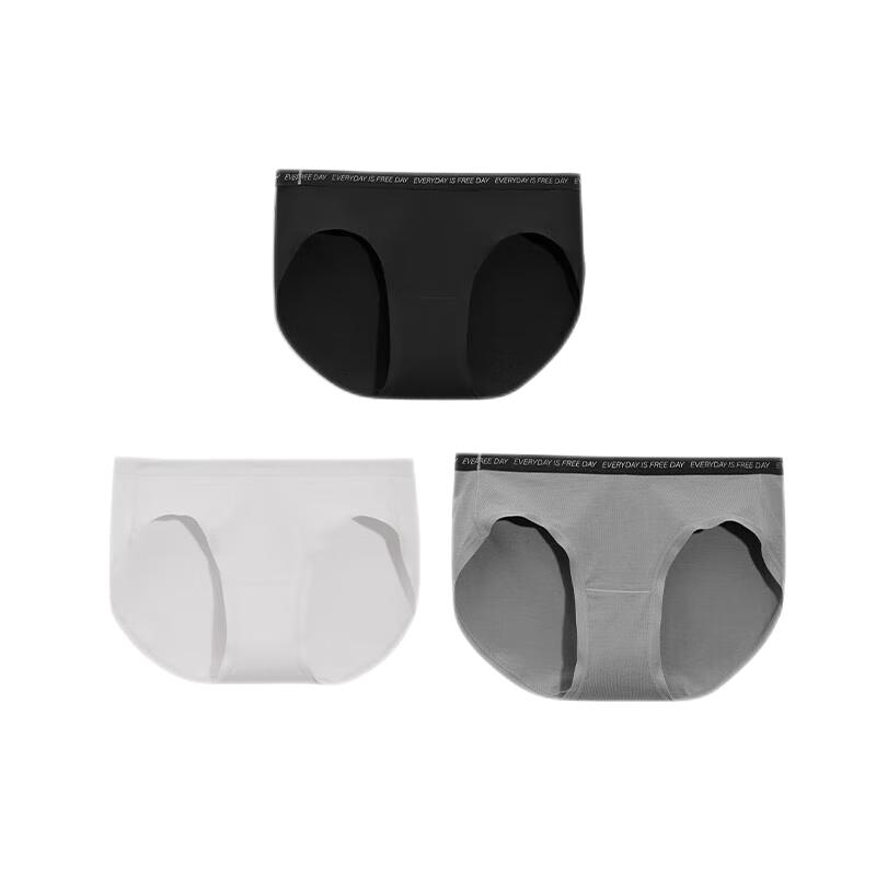 Ubras 60S Xinjiang-Baumwolle Lycra 7A Antibakterielle Slips mit mittlerer Taille 3er-Pack
