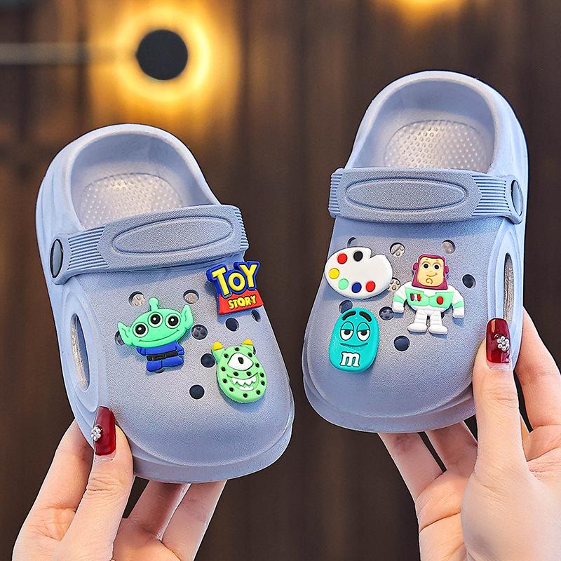 Boys Shoes, Cartoon Girls Shoes, Thick-soled Anti-slip Beach Slippers 18-19 синий