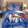 3D Printing, Witch Hunters Cartoon Animation Bedding Quilt Cover Three-Piece Set