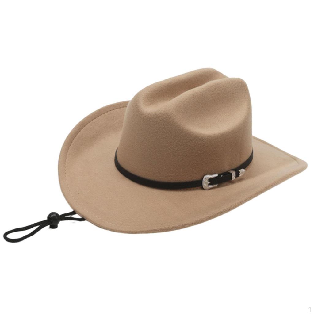 Classic And Trendy Western Cowboy Hat with Adjustable Cord for Shows Carnivals