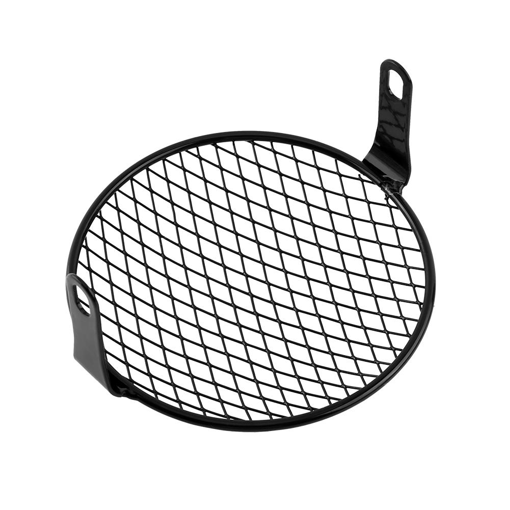 6.3\\\\\\\" Retro Motorcycle Grill Diamond Side Mount Headlight Cover Mask Cafe Racer