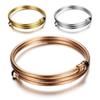 European-American Fashion Stainless Steel Adjustable Bracelet - Women's 3MM Multi-layer Open Wristband