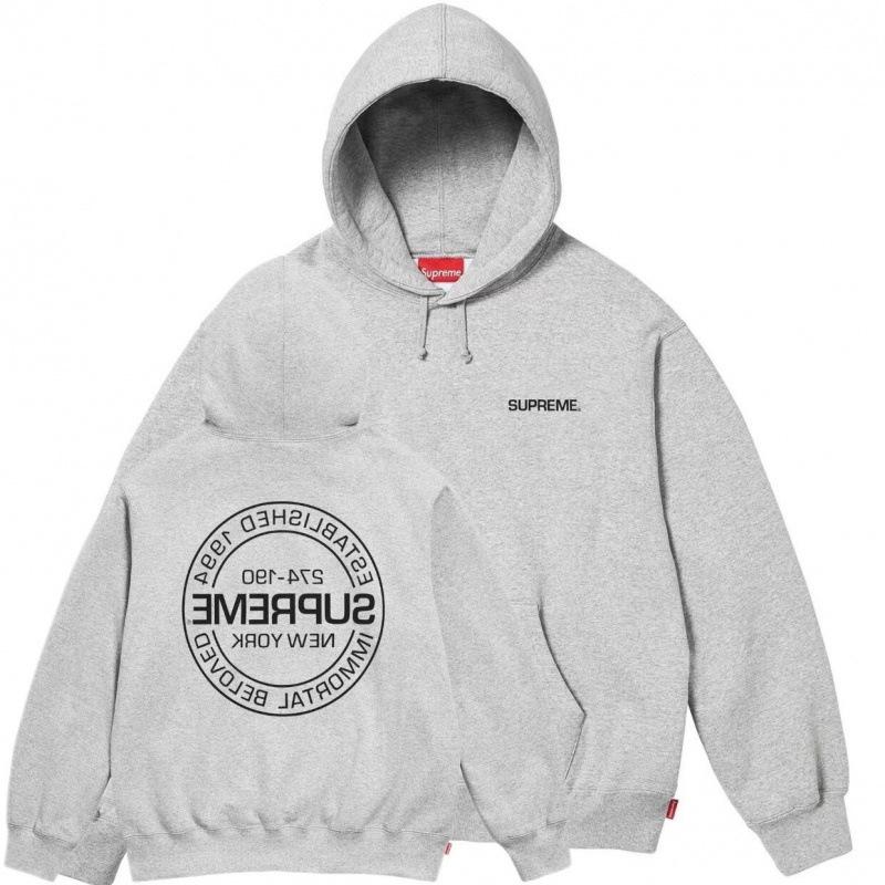 25SS Supreme Trendige Marke Kapuzenpullover mit Fleecefutter und großem Logo