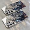 Texture Atmosphere Simplicity High-end Electroplating Glass PhoneCase for Samsung Galaxy S26 S25 S24 S23 S22 S21 FE,Ultra,Plus