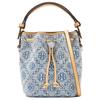 T Monogram Removable Shoulder Strap Fabric Bucket Bag Mini Women Bags Powder-Blue 167761-400