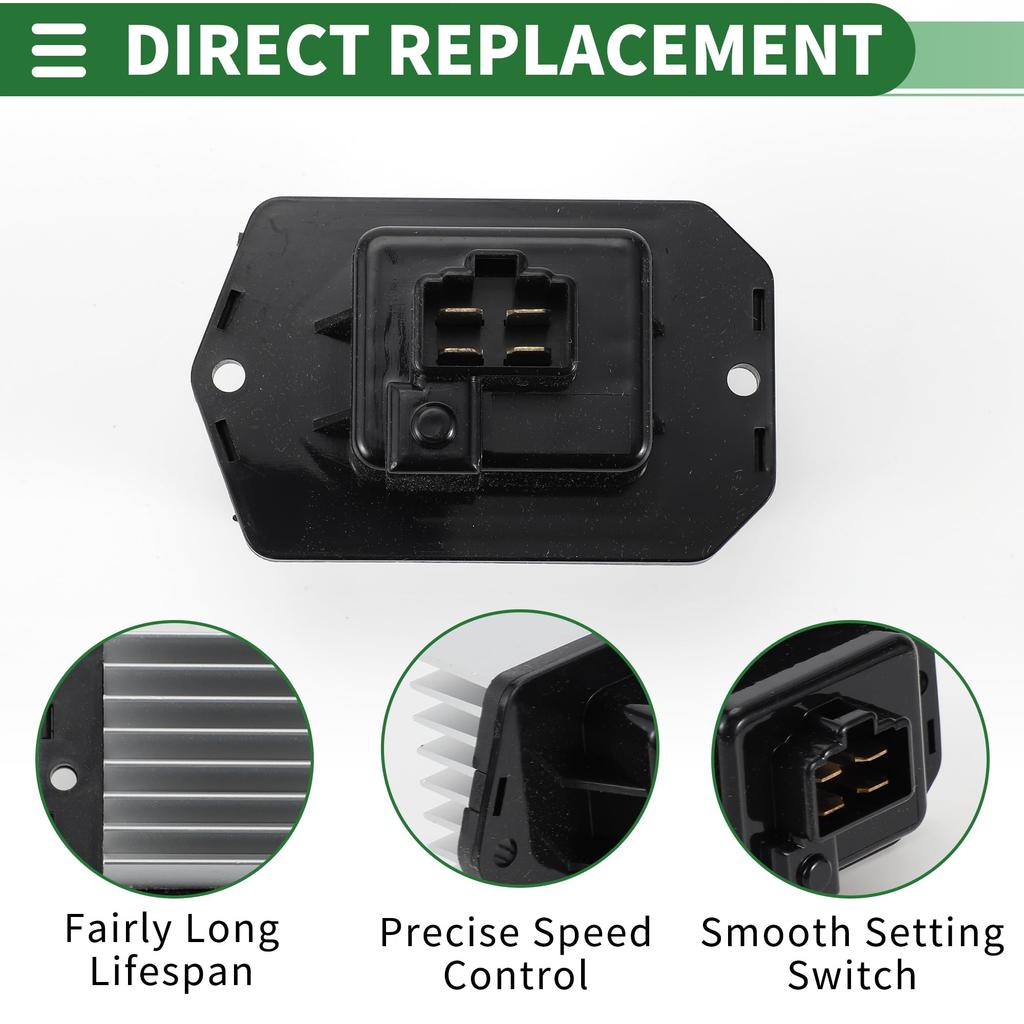 Motoforti HVAC Blower Motor Resistor Heater Blower Resistor for Honda CR-V 2006-2002 and Honda Civic 2005-2001, Part Number 79330S5A942, Silver Tone