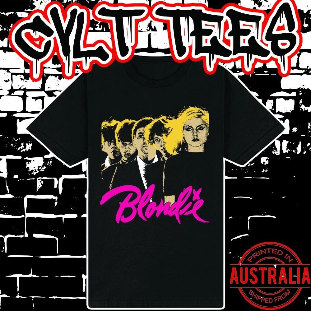 Men s and Women s T-shirts Blondie Band Tee ~ Premium Black Gildan Cotton XXXXL