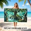 Sunset Landscape Theme Beach Towel Personalized Custom Name & Text Soft Quick Dry Beach Towel for Swimming Travel