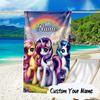 Custom Name Rainbow Unicorn Dream Microfiber Beach Towel Super Soft & Absorbent for Bath, Beach, Travel Bath Time Accessory, Fan Gifts
