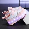 Kid's Luminous Sneaker Rubbing Shoes Children's Shoes Solid Milk Patch Charging Lamp Shoes Kids Glowing Sneakers