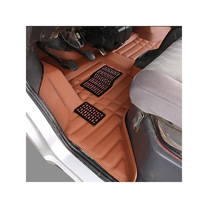 

New and Old Models of Shaanqi Tongjiafu Home Appliance No. 1 Minivan Special Car Floor Mats Leather Integrated Carpet Mats Front Row [Brown]