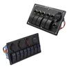Waterproof 8 Position Push Button Panel Two USB Outlets For Marine Automotive Use 12V 24V System