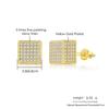 Hip Hop Cube Iced Out Stud Earrings For Women Men Square Micro Pave Crystal CZ Stud Earring  Jewelry Accessories Gift OHE109