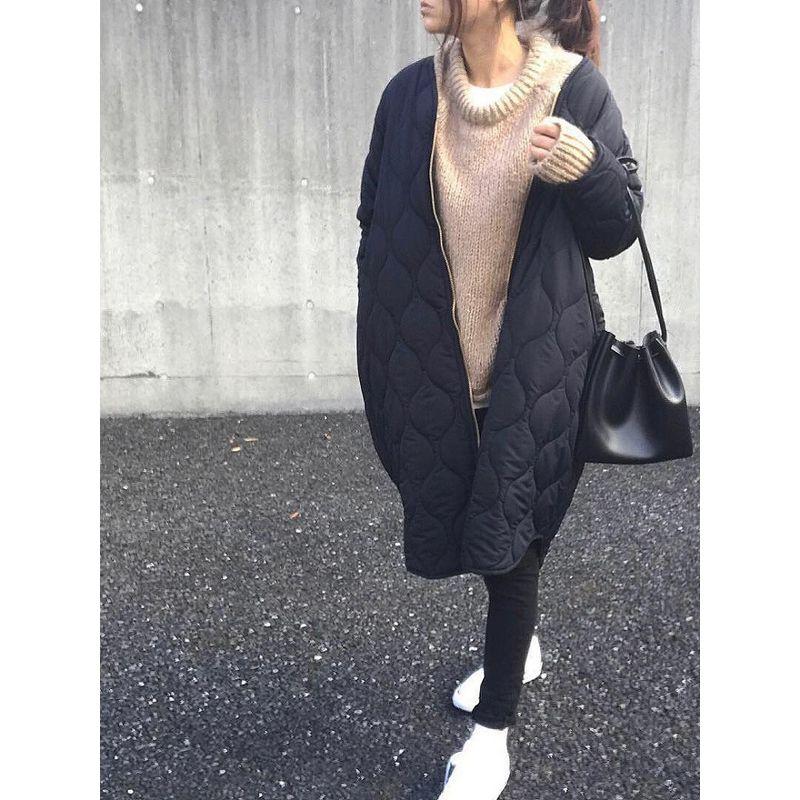Fashion Amazon Mid Length Long Length Round Neck Coat