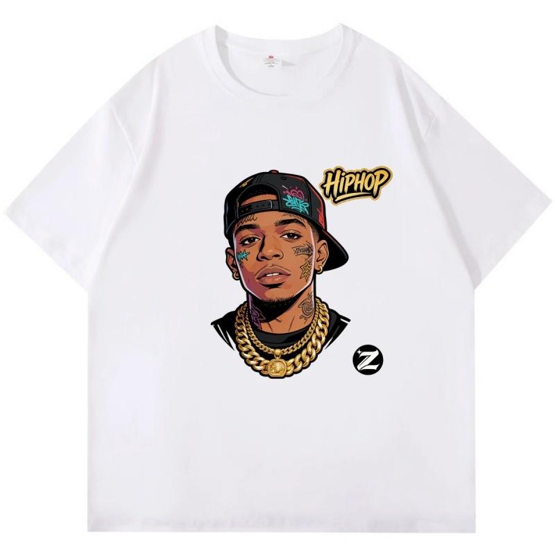 ZAZOMDE Hip Hop Short Sleeve Tee Graphic Print Pure Cotton Oversized Fit For Urban Street Style And Youth Fashion Enthusiasts