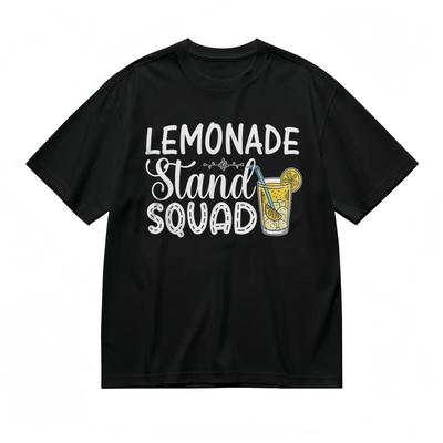 Women's Comfy Breathable Classic T-Shirt LEMONADE STAND SQUAD Printed Tee