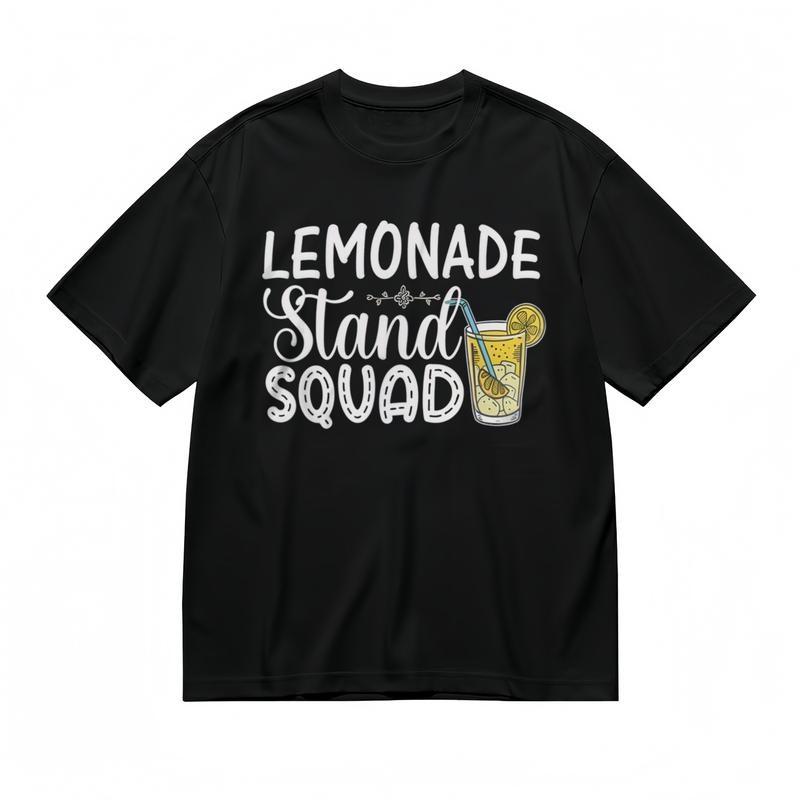 

Men s Comfy Breathable Classic T-Shirt LEMONADE STAND SQUAD Printed Tee 2XL