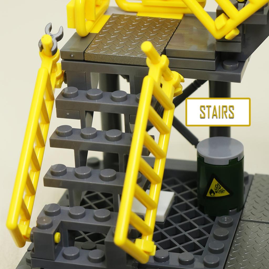 Militärbasis-Bausteinset mit kleinen Partikeln - Militärbauszene-Modell einer Militärbasis, ideales Geschenk