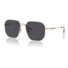 Temple Logo Metal Irregular Sunglasses Men's Gold