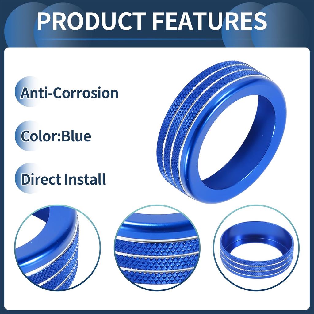 INFINAUTO Kryt knoflíku spínače světel a mlhových světel pro Dodge Ram 2018-2022 Interiérový polep Modrý 1 kus