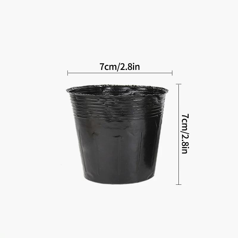 10/30/50/100pcs Plastic Black Seedling Nursery Pots Planting Pot Transplant Breathable Cup Grow Bag Garden Seedling Planting Cup