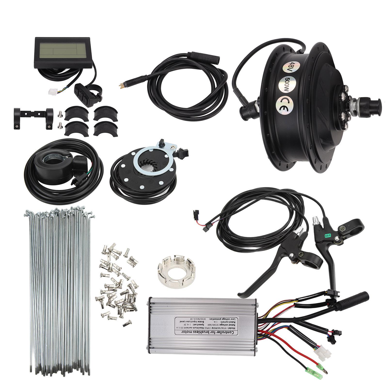 Awinner Light Electric Bicycle Front Wheel Conversion Kit 48V 500W Front Drive Motor Lcd3 Display Power Assist Sensor Set