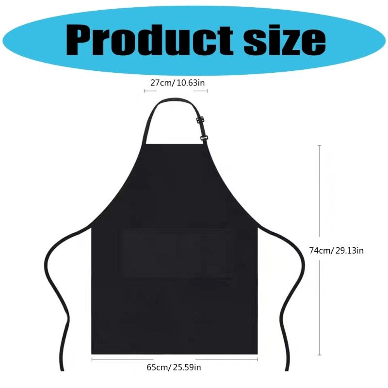 Couple Apron Set Polyester Kitchen Cooking Apparel Adjustable Ties MR & Mrs Design Black Matching Outfit Protection