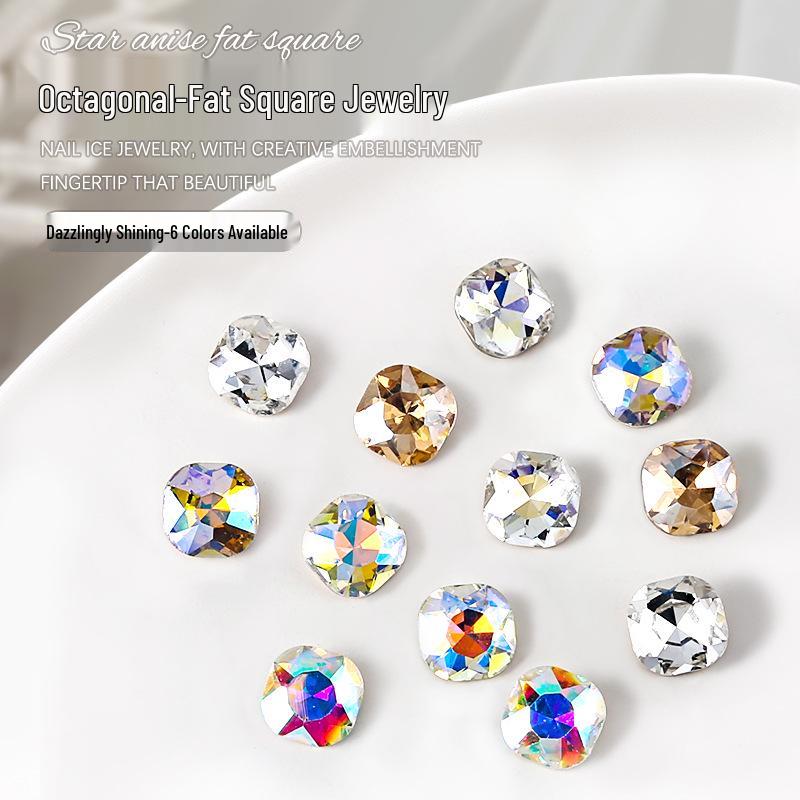 

Eight-Piece Diamond Square Nail Art Decoration Set