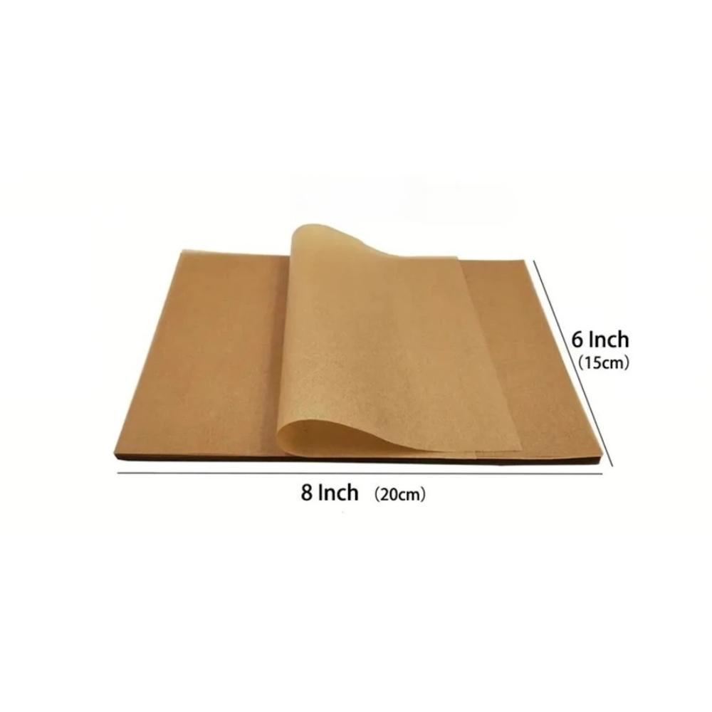 50Pcs Unbleached Baking Parchment Paper Sheets for Air Fryer Oven Grill Non Stick Cake Bread Cookies Pizza Roasting Healthy