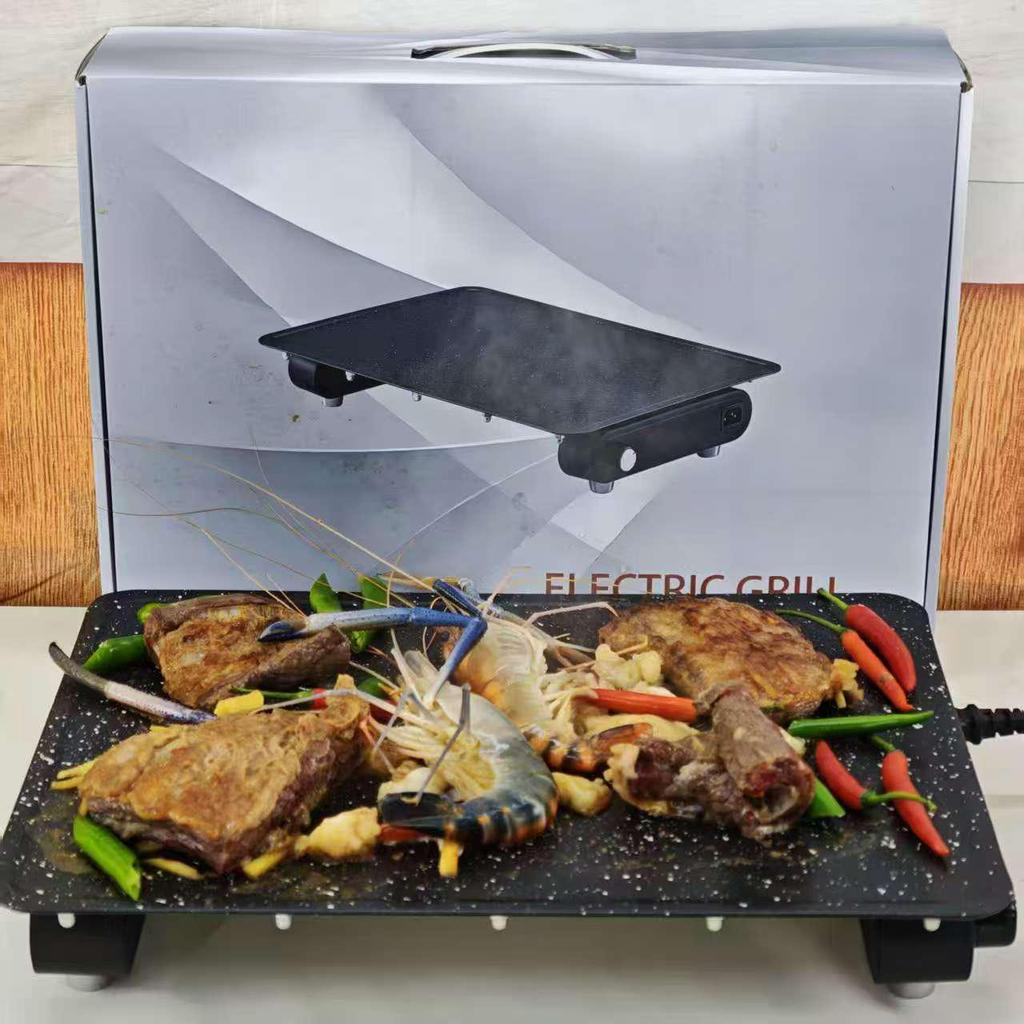Smokeless Non-stick Multi-functional Electric Griddle and BBQ Pan